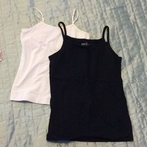 White Black tank top bundle sz L 14